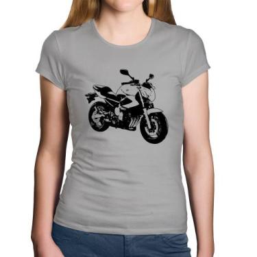 Imagem de Baby Look Algodão Moto XJ6 N Art - Foca na Moda, Cinza, GGG