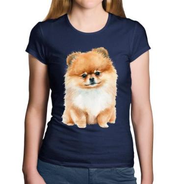 Imagem de Baby Look Algodão Cachorro Spitz Alemão Lulu da pomerânia - Foca na Mo