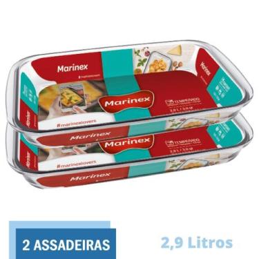 Imagem de Assadeira Retangular Vidro Torta Doces 2,9L Marinex - 2 Un - NADIR FIG