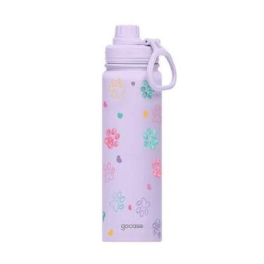 Imagem de Garrafa Térmica Fresh 650ml Lilás Patinhas Coloridas - Gocase 0014