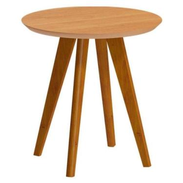 Imagem de Mesa Lateral Classic Redonda Nature - Imcal - IMCAL MÓVEIS