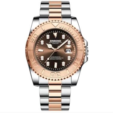 Imagem de Relógio de Pulso Quartzo, Modelo B930,Mostrador Marrom, Caixa de 42mm em Aço Inoxidável, Pulseira de 22mm, À Prova D'Água até 3 Bar