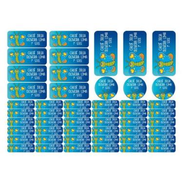 Imagem de 50 Etiquetas Escolares Personalizadas Vinil Borboleta - Tectoner, BORB