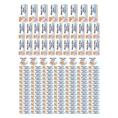 Imagem de 129 Etiquetas Escolares Personalizado Vinil Sereia - Tectoner, SEREIA 