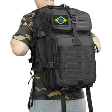 Imagem de Mochila Grande Para Curso Militar Camping  50 Litros + Patch Aleatório