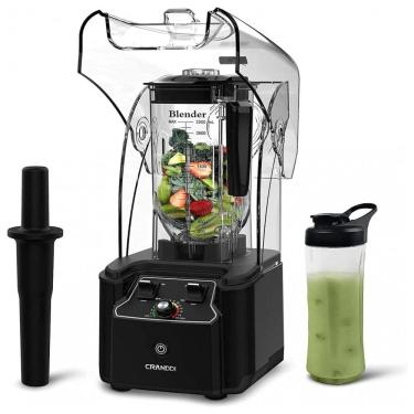 Imagem de CRANDDI K90 B Liquidificador Profissional Silenciosa 2.2L 15 Velocidades 2200W, 110V