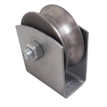 Imagem de Roldana Para Portão 80mm (Tubo) Com Caixa FF - Metalúrgica Ferro Sul