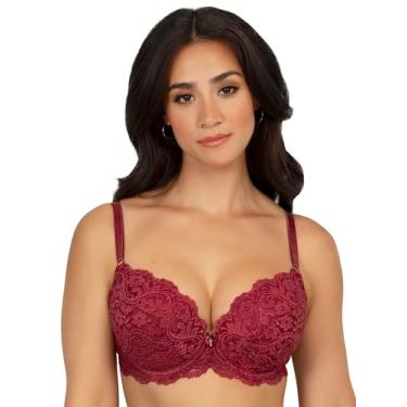 Imagem de Smart & Sexy Sutiã push-up de renda exclusivo para buscar estilo e conforto sem esforço, Vermelho tibetano, (38) 38D