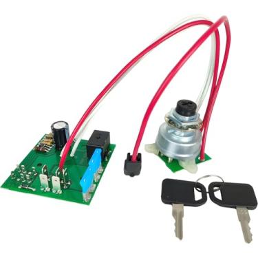 Imagem de XYZIL Módulo de interruptor de ignição com 2 chaves AM122913 AM120000 compatível com trator John Deere 345 325 335 número de série 0-70000 AM131841 M110159 cortador de grama 44 48 137.2 cm Deck