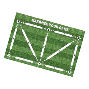 Imagem de Vaveren Tapete de treinamento de futebol Tapete de área de campo de futebol Tapete infantil portátil para esportes internos e externos Antiderrapante Tapete, 60 Cm X 90 Cm