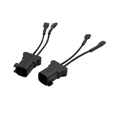 Imagem de uxcell 2 peças de adaptador de alto-falante de chifre de carro preto com chifre de arnês para Ford