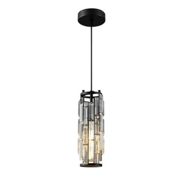 Imagem de JUWTEEI Lustre de cristal moderno dourado de 3 luzes, lustre redondo de cristal K9, luminária suspensa de teto, luminária pendente de cristal para sala de jantar quarto