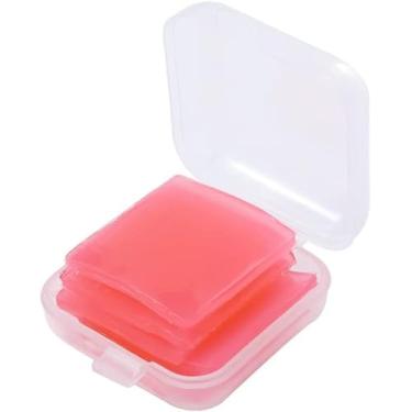 Imagem de Qintreesify 1 caixa/6 peças quadradas pintura diamante argila diamante arte pintura cola cera lama perfuração diamante kits de cera com caixa de armazenamento (2,5 x 2,5 cm) (vermelho)