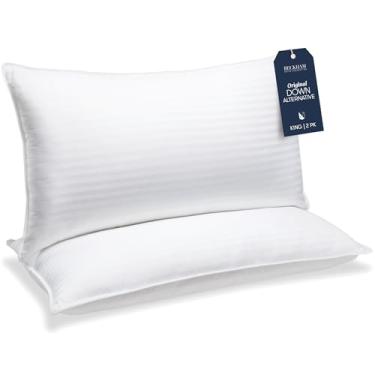 Imagem de Conjunto de 2 almofadas Beckham Hotel Collection de cama King Size – Almofadas alternativas de gel refrescante, almofadas grandes para costas, estômago ou laterais