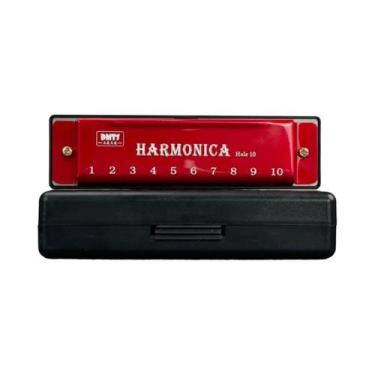 Imagem de Gaita de Boca Profissional Miwayer - 10 Buracos - Instrumento Musical 