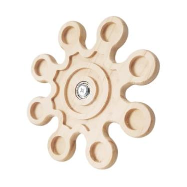 Imagem de Baoblaze Chinchila molar brinquedo hamster mastigando brinquedo rotativo interativo limpeza dos dentes pequeno animal de estimação pendurado exercício roda, Floco de Neve