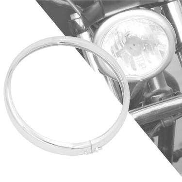 Imagem de HDBUBALUS Anel de acabamento de farol de 5,75 polegadas, anel de decoração, adequado para Harley Softail Street Bob 2018-2024, cromado, 1 peça