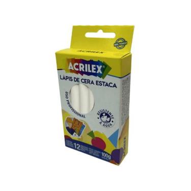 Imagem de 1 Cx Lápis De Cera Estaca Branco - Acrilex