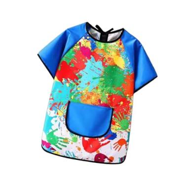 Imagem de Bothyi Infantil art smock crianças comendo babador para alimentar o trabalho em casa do jardim de infância para o jardim de trabalho, Blue M