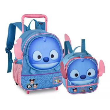 Imagem de Kit Mochila Carro 13 E Lancheira 9 Stitch Tsum Tsum 2025 - Clio Style