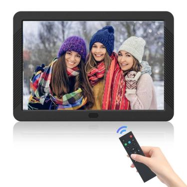 Imagem de Porta-retratos digital Atatat com tela IPS 1920x1080 de 8 polegadas