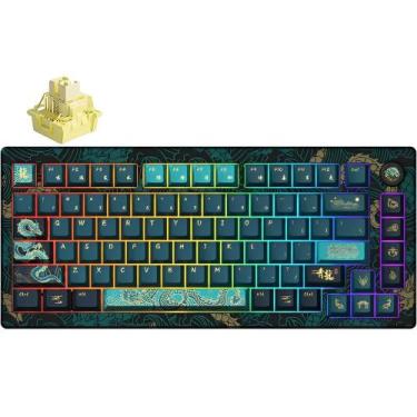 Imagem de Teclado Gamer Mecânico Akko HE Year of Dragon Switch Yellow, verde