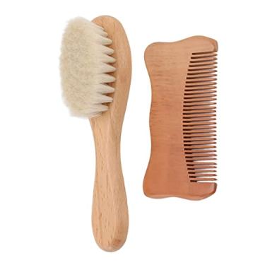 Imagem de Escova de Cabelo e Conjunto de Pente, Pincel de lã, Impede o Berço, o Registro Ideal para Bebês, o Presente de chá de bebê de Design Requintado