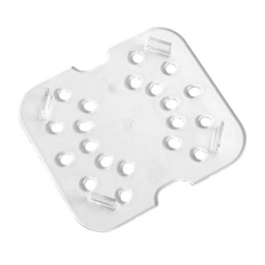 Imagem de Dreno placa perfurada escorredor para cuba 1/6 policarbonato transparente