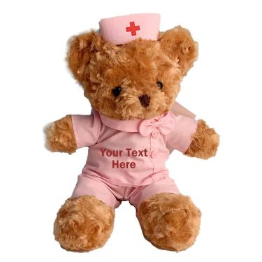 Imagem de Ursinho de pelúcia de pelúcia Doctor Nurse personalizado 28 cm