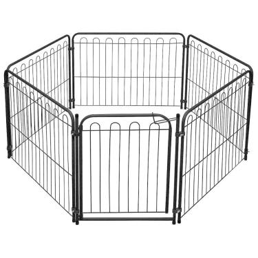 Imagem de Cercado Dobrável Pet Mix 5 Lados Cachorro Cães Bebê Preto