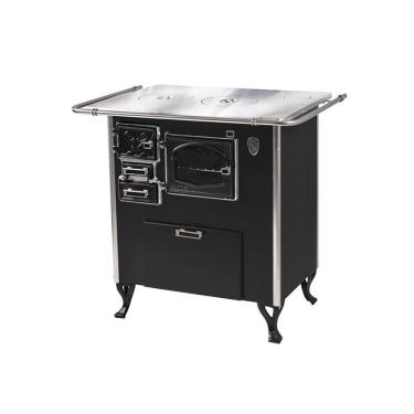 Imagem de Fogão A Lenha Com Forninho Dir Preto Fornos Pinhal Alumínio N2