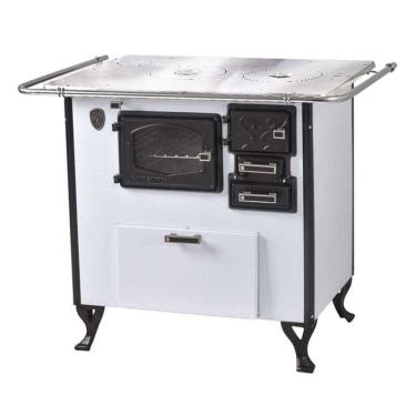 Imagem de Fogão A Lenha C Forninho Esq Branco Fornospinhal Alumínio N2