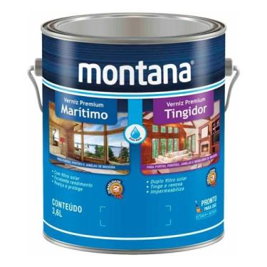 Imagem de Verniz Maritimo Natural Brilhante Montana Base Água 3,6lt