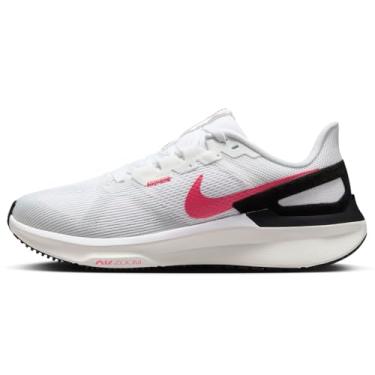 Imagem de Nike Tênis de corrida feminino Structure 25 (DJ7884-106, branco/rosa áster/platina pura/preto), Branco/Rosa Áster/Platina Pura/Preto, 35