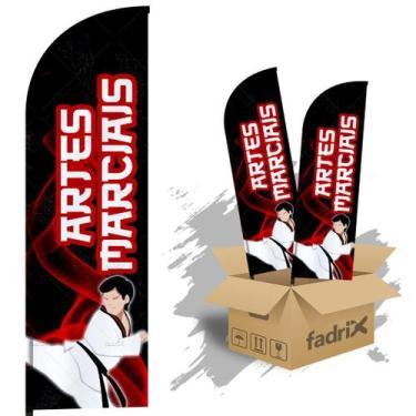 Imagem de Wind Banner Dupla Face 3mt Artes Marciais Kit C/ 2unds - Fadrix