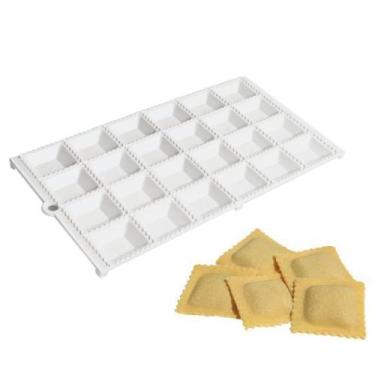 Imagem de Forma para Ravioli e Mini Pasteis em Plastico 24 Cavidades Branco Inje