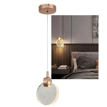 Imagem de Luminaria Pendente Lua Cristal Bolinhas Led Iluminaçao Decoraçao Luxo Moderno Quarto Sala Estar Cozinha