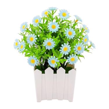 Imagem de Segreto Flores artificiais, vasos de plantas falsas, flores em vaso, plantação de girassol falso para arranjos de casamento, decoração de casa, escritório, banheiro, decoração de mesa de jantar