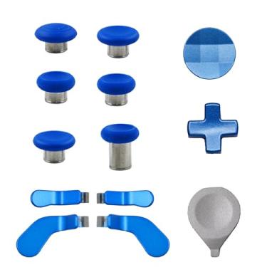 Imagem de 13 in 1 Elite Controller Paddles for Xbox Elite Series 2 Core Controllers Component Set with 6 Metal Thumbsticks & Tool, 2 D-Pads, 4 Paddles for Xbox Elite Series 2 (Blue)