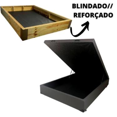 Imagem de Cama Box Baú Casal Blindada/Reforçada - 48cm de altura total