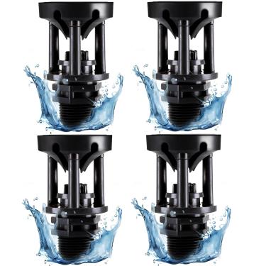 Imagem de 4 peças de irrigação Wobbler aspersor, cabeça de pulverização de grama com economia de água de 3/10.2 cm, bicos de irrigação rotativos de 360 graus para gramado e jardim cinto verde