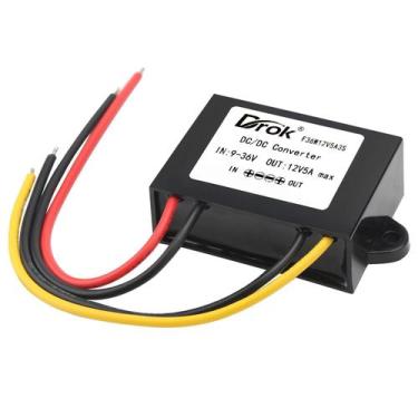 Imagem de Estabilizador DC-DC DROK 9V-36V para 12V - Conversor Boost Buck 5A