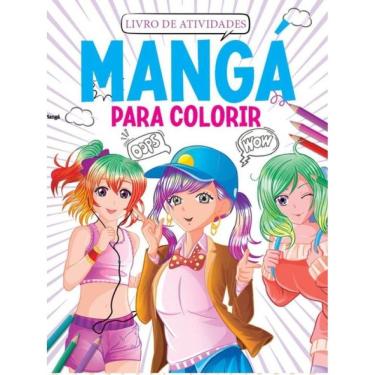 Imagem de Mangá Para Colorir - Livro De Atividades