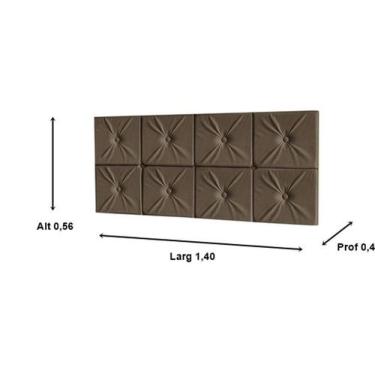 Imagem de Painel Cama Box Prime Casal 1,40 Ferrari Cor Marrom Comprar - Comprar 