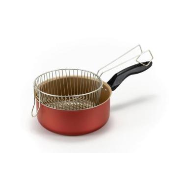 Imagem de Panela Fritadeira 20 Cereja Antiaderente TEFLON - Prática e Bonita - F