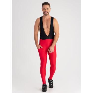Imagem de Bretelle Ciclismo Masculino Pernas Longas Golden Vermelho Savancini (0