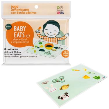 Imagem de Jogo americano baby eats - 8 unidades- descartavel - likluc