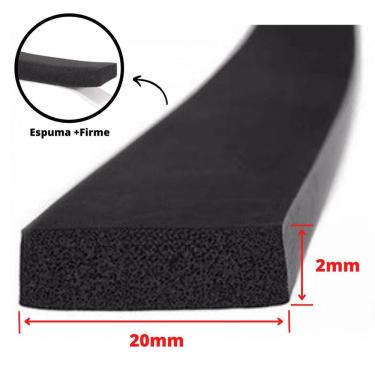 Imagem de Espuma Fita Adesiva Eva Borracha Vedação E = 2Mmx10 Mts Preta
