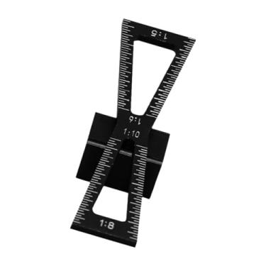 Imagem de Ｂｅｓｇａ Guia do marcador de Dovetail, ferramenta de cauda de madeira, liga de alumínio, régua de gabarito de marcação de cauda para madeira de madeira ou