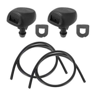 Imagem de A ABSOPRO Kit de bocal de arruela de para-brisa para Peugeot 207 07-15 Bocais de pulverização de para-brisa Limpador Spray Lavadora Jet No.6438H4 2 peças Juntas 2 peças Mangueira de fluido de 1 metro